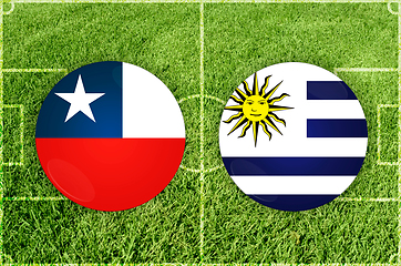 Image showing Chile vs Uruguay football match