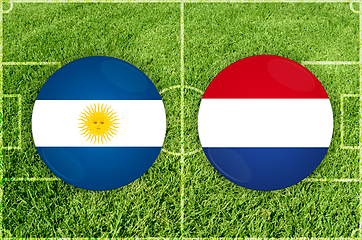 Image showing Argentina vs Paraguay football match