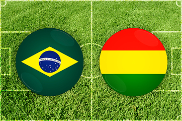 Image showing Brasil vs Bolivia football match