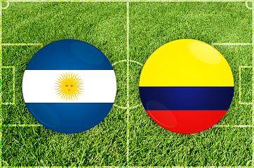 Image showing Argentina vs Colombia football match