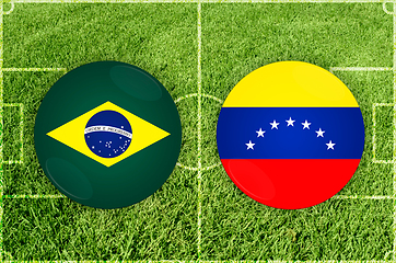 Image showing Brasil vs Venezuela football match