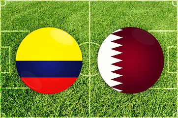 Image showing Colombia vs Qatar football match