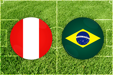 Image showing Peru vs Brasil football match