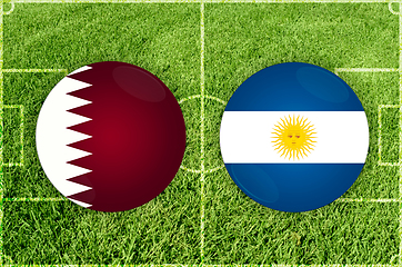 Image showing Qatar vs Argentina football match