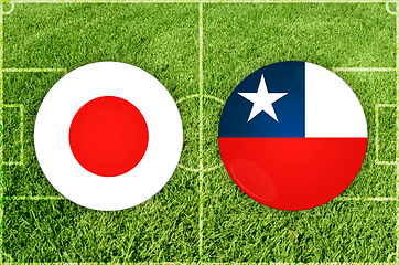 Image showing Japan vs Chile football match