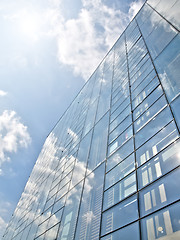 Image showing Blue offices building