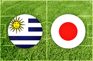 Image showing Uruguay vs Japan football match