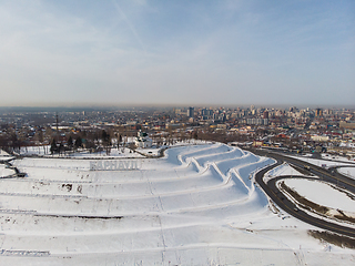 Image showing Aerial shot of main view to Barnaul city