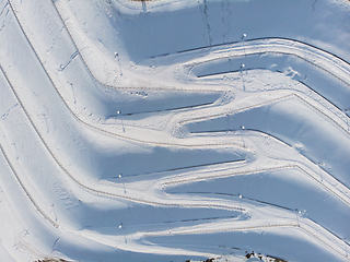 Image showing Winter aerial pattern.