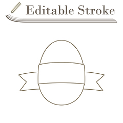 Image showing Easter Egg With Ribbon Icon