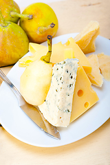 Image showing fresh pears and cheese