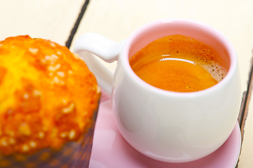 Image showing coffee and muffin