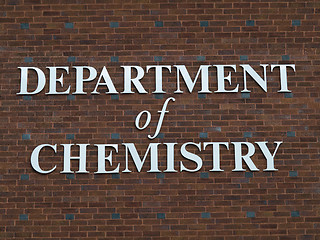 Image showing Department of chemistry sign