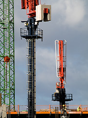 Image showing Industrial construction  site on a dock