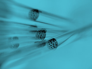 Image showing Chemical glass tubes in blue