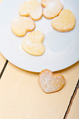 Image showing heart shaped shortbread valentine cookies