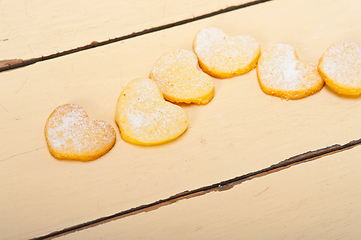 Image showing heart shaped shortbread valentine cookies