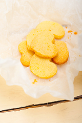 Image showing heart shaped shortbread valentine cookies