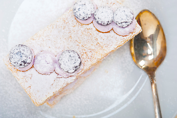 Image showing napoleon blueberry cake dessert