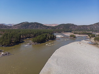 Image showing Aerial view of Katun river