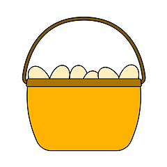 Image showing Easter Basket With Eggs Icon