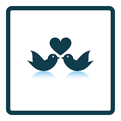 Image showing Dove With Heart Icon