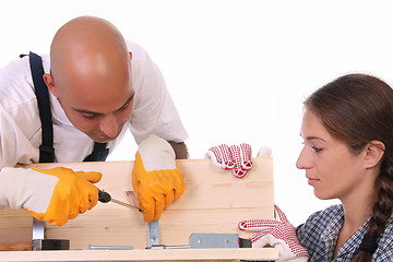 Image showing construction workers at work