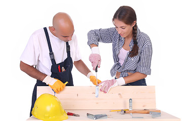 Image showing construction workers at work