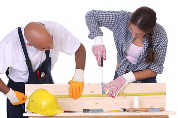 Image showing construction workers at work 