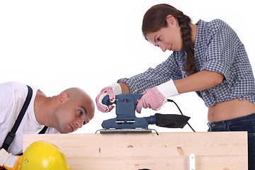 Image showing construction workers at work 