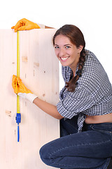 Image showing woman carpenter 