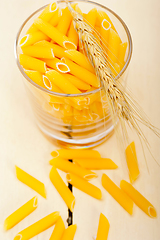 Image showing Italian pasta penne with wheat