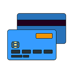 Image showing Front And Back Side Of Credit Card Icon