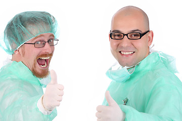 Image showing two surgeon happiness 