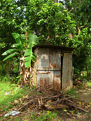 Image showing outhouse toilet bathroom zinc house nicaragua