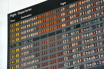 Image showing Departure board