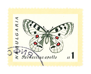 Image showing Stamp with butterfly