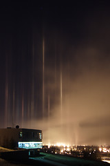 Image showing Light pillars