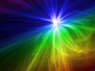 Image showing Rainbow explosion fractal