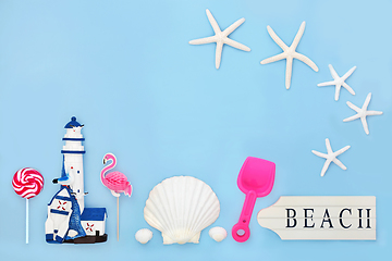 Image showing Summer Vacation Seaside and Beach Decorations