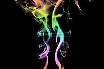 Image showing Abstract smoke. Isolated on a black background