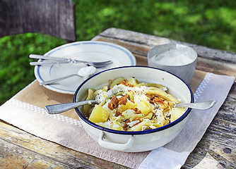 Image showing String beans meal with potato