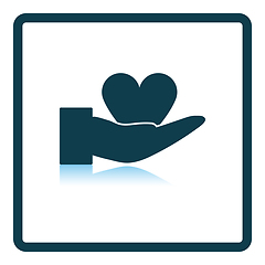 Image showing Hand Present Heart Ring Icon