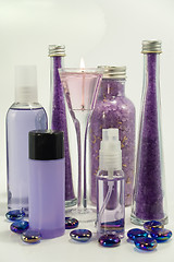 Image showing Lavender bath products