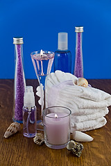 Image showing Lavender bath products