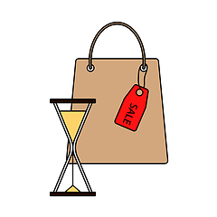 Image showing Sale Bag With Hourglass Icon