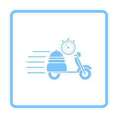 Image showing Restaurant Scooter Delivery Icon