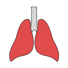 Image showing Human Lungs Icon