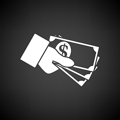 Image showing Hand Holding Money Icon