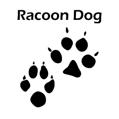 Image showing Racoon Dog Footprint